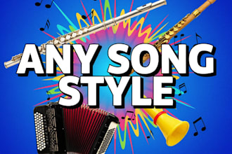 record real flute accordion kazoo and piccolo for any song style