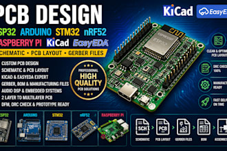 pcb esp32 arduino stm32 nrf52 raspberry pi kicad easyeda gerber