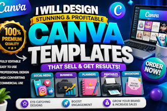 design canva real estate flyer brochure social media etsy digital product design
