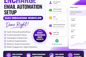 encharge email automation setup saas onboarding workflow campaign setup