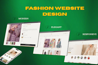 design a modern fashion boutique or clothing website