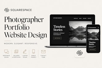 design photographer portfolio creative visual artist squarespace website design