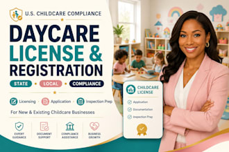 help you with US daycare childcare licensing and registration