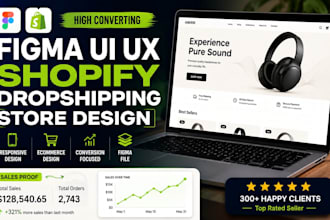 design modern figma UI UX website and shopify dropshipping store