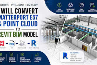 convert matterport e57 and point cloud to revit bim model