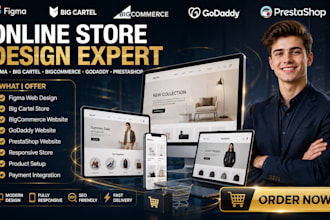 create figma big cartel bigcommerce godaddy prestashop online store design