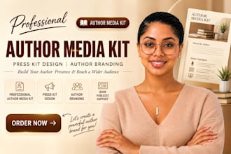author media kit, press kit design, author branding, book publicist, media kit