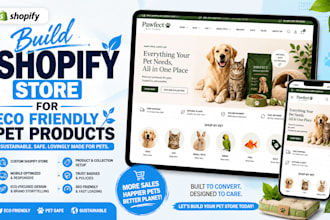 design an eco friendly pet products shopify store redesign sustainable pet store