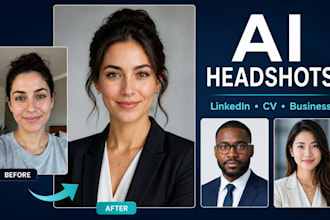 create realistic professional ai headshots for linkedin and business