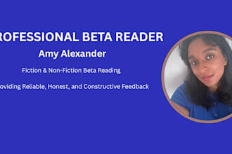 beta read your novel and provide feedback