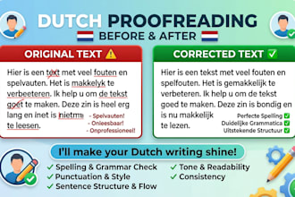 proofread and edit your dutch text professionally