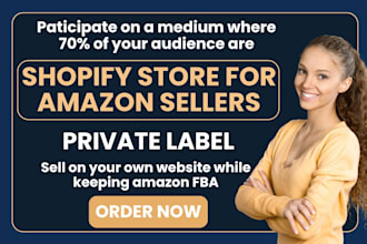 build shopify store for amazon private label sellers, fba fulfillment configured