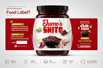 design professional food labels and product packaging