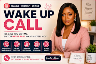 be your personal wake up call assistant and remider