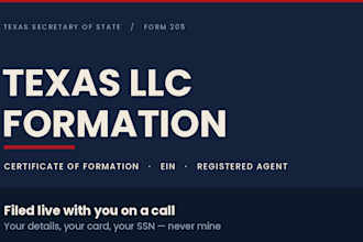 do texas llc formation with ein and us registered agent