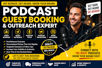book you as a guest on top podcasts through expert guest outreach