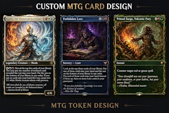 design custom mtg cards, tcg cards, magic the gathering alter