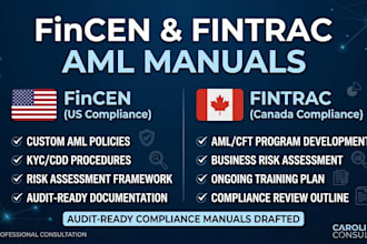 draft your fincen or fintrac aml compliance manual