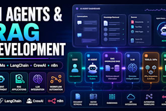 build ai agents, rag chatbots and llm API integrations