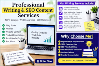 write high quality articles and blog posts