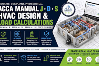do hvac acca manual j d and s load calculations with duct design