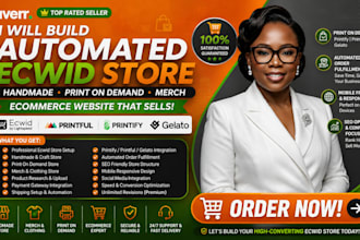 automated ecwid handmade print on demand products store merch ecommerce website