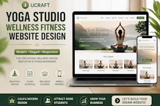 design ucraft yoga studio wellness fitness meditation website solution UX