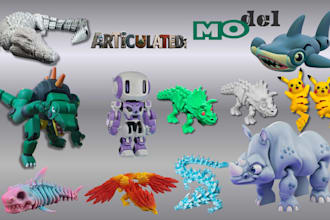 sculpt 3d articulated model 3d printed toy 3d printed articulated toy design bjd
