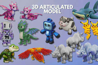 design 3d articulated model 3d printed toy 3d printed articulated toy design bjd