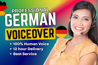 record high quality female german voice over voice acting with a charming voice