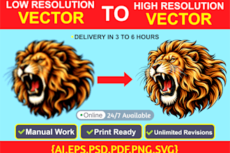 retrace your logo, image, and graphics into ultra hd vectors