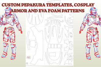 create custom pepakura templates cosplay armor and eva foam patterns