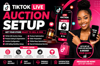 setup  a tiktok live auction for your beauty product