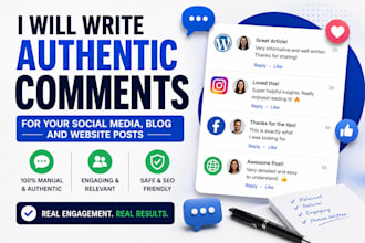 write authentic comments to boost engagement on your posts