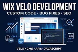 develop custom wix velo code and optimize complete wix SEO