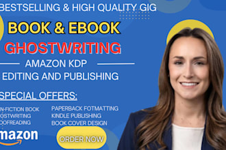 be your expert ebook ghostwriter or ghost book writer book writer ebook writer