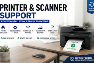 fix printer, scanner and printing problems remotely