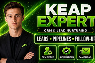 setup keap infusionsoft crm email automation lead nurturing workflow
