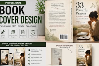 design and redesign book cover for amazon, front, spine and back cover design