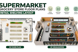 design supermarket grocery store floor plans retail shelving layout