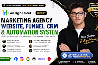 build gohighlevel marketing agency website ghl funnel crm automation system