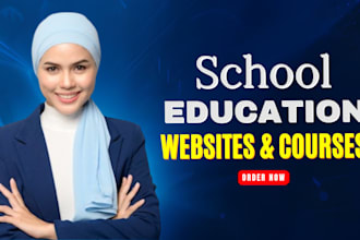 build school university college academy training website and course creation