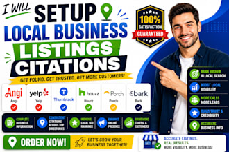 setup local business listings citations angi yelp thumbtack houzz porch bark