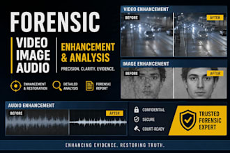 do forensic video, image and audio enhancement, analysis and restoration