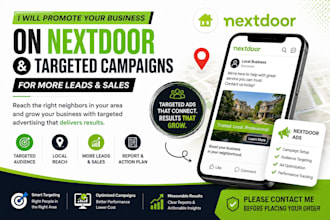 promote your business on nextdoor with targeted campaign for more leads and sale