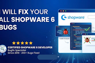 fix your all shopware 6 bugs and errors fast