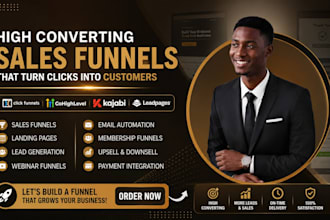 build clickfunnels landing page, sales funnel website in click funnel