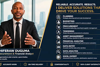 assist with budget planning, procurement, and data analysis
