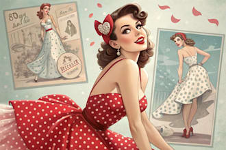 draw a pin up girl and pin up girl