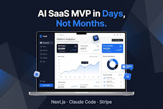 build ai saas mvp using nextjs and stripe, secure and scalable